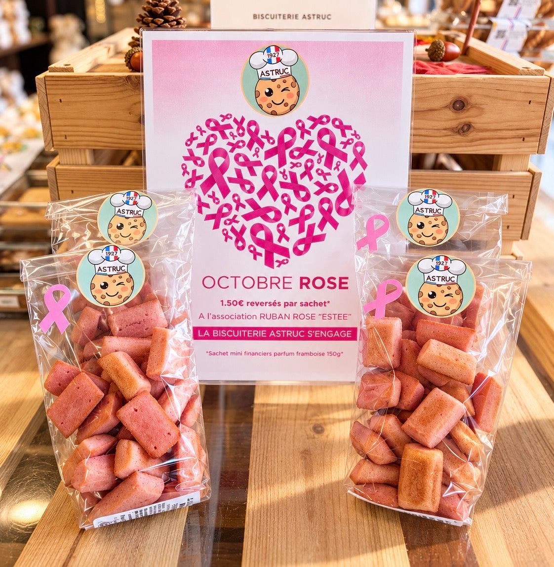 Mini financiers Framboise OCTOBRE ROSE